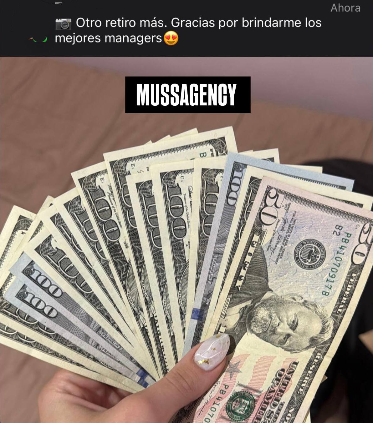 Testimonio: otro retiro de dinero